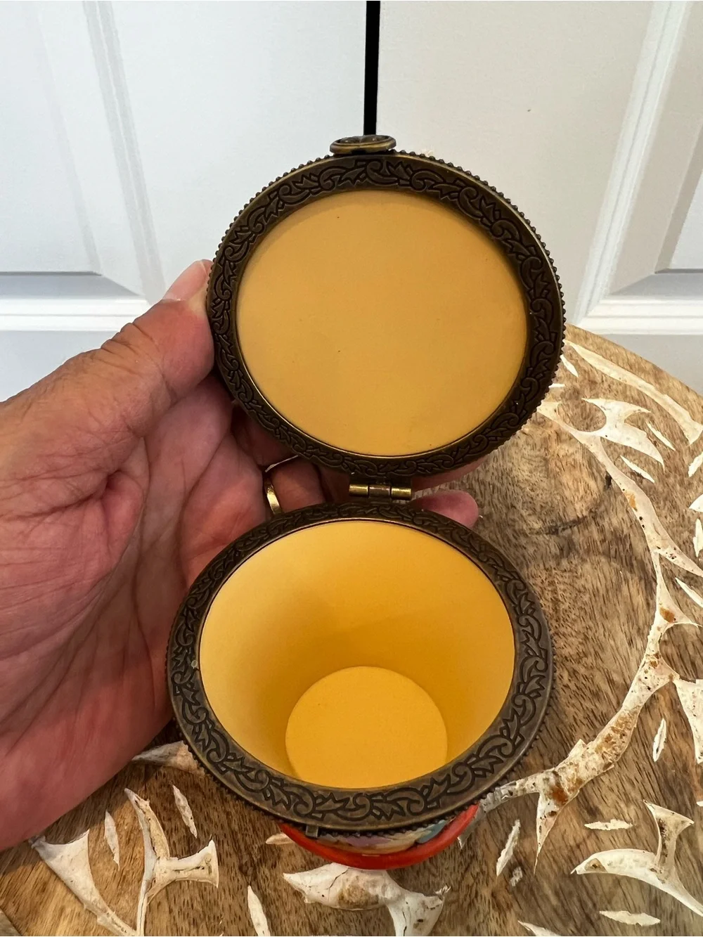 Jim Shore Yellow and Orange Sunflower Basket Trinket Box November